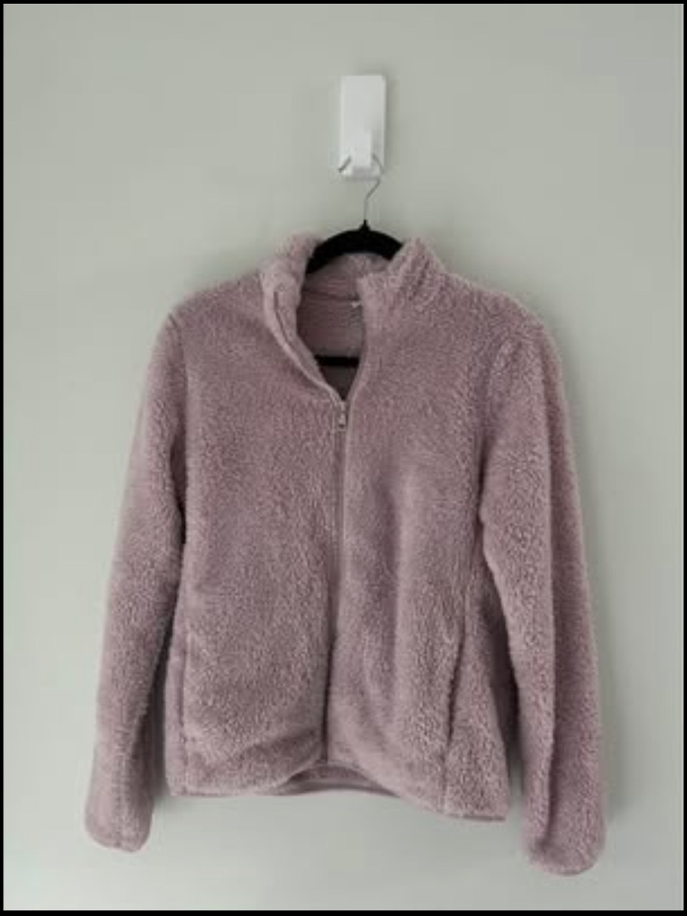 Uniqlo Teddy Jacket in Dusty Pink